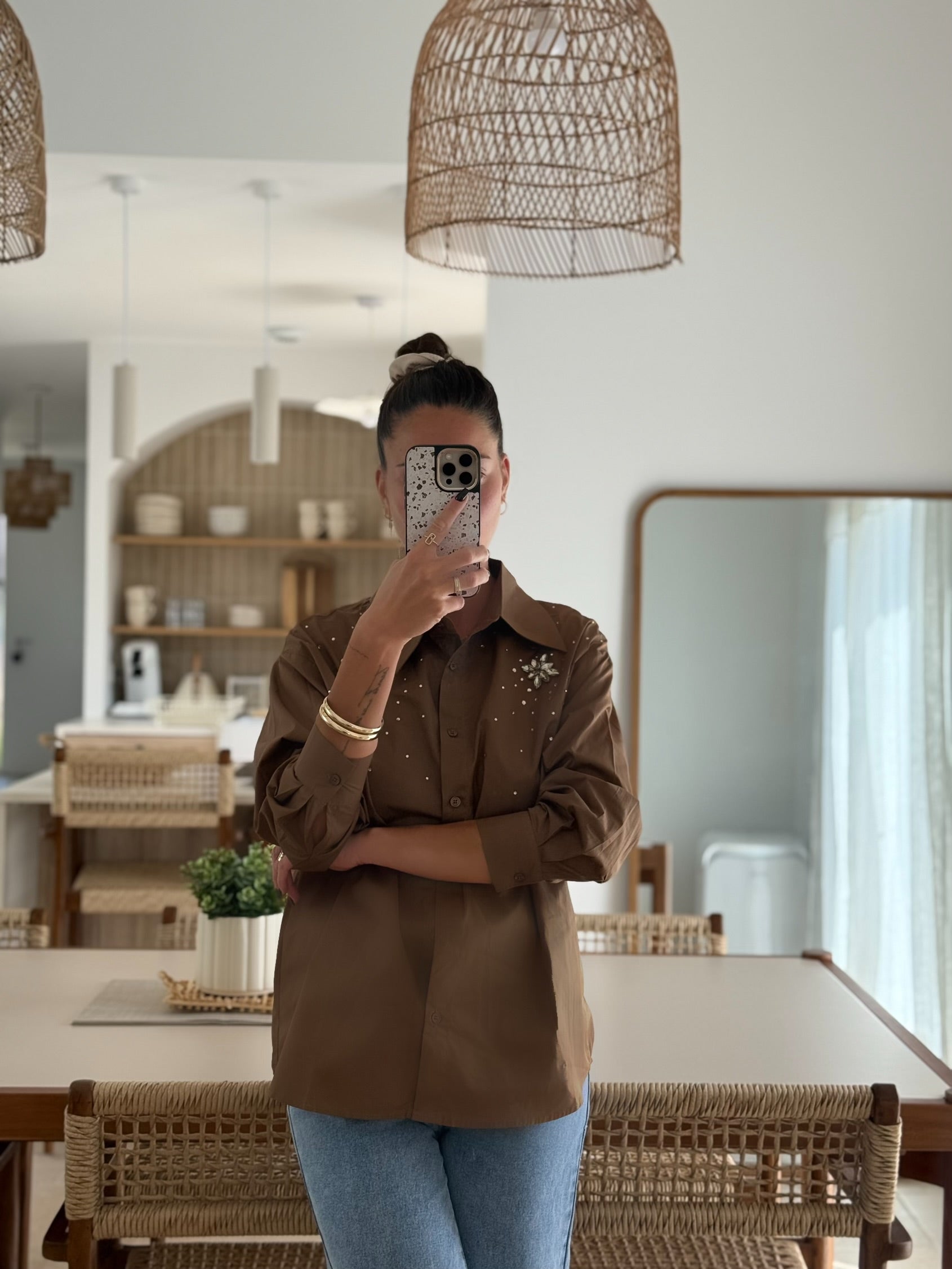Chemise « Chocolat Perles »