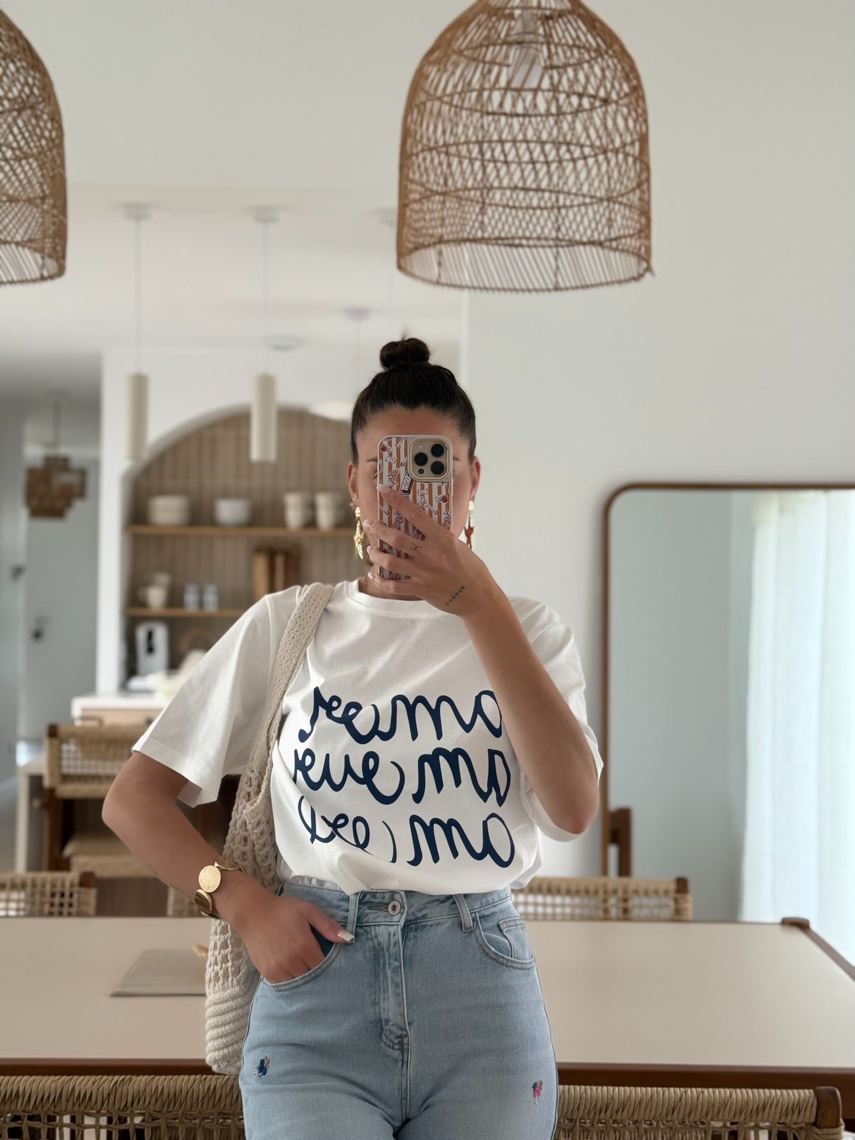 T-shirt oversize « Amore Amour »