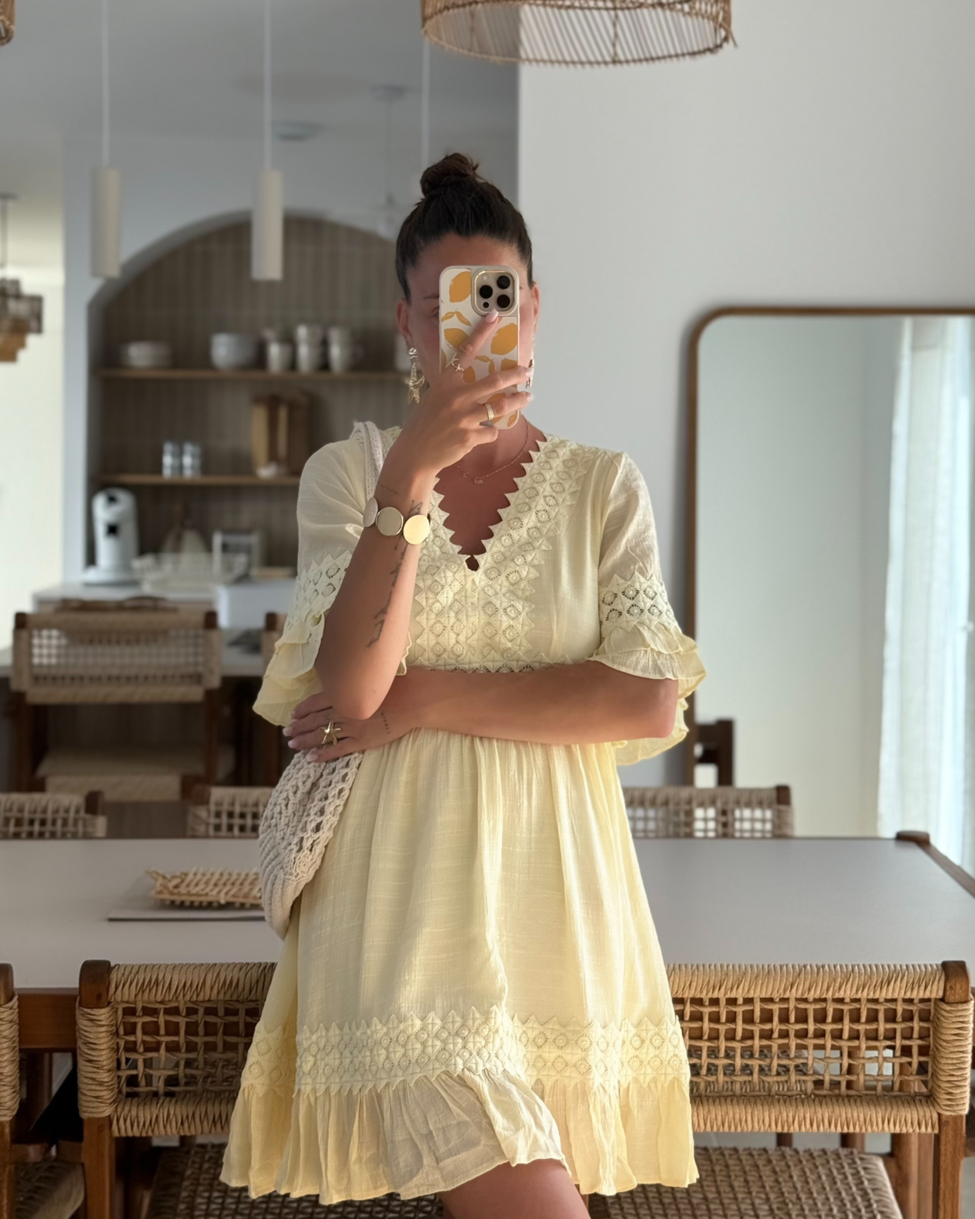 Robe « Alba » jaune 15% CODE SOLDES15
